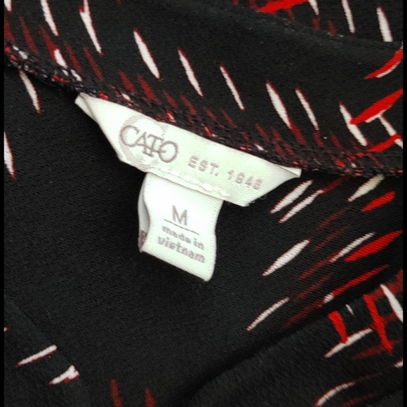 Cato Black Red Plaid Tunic Blouse - Picture 2 of 7